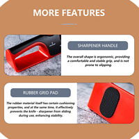 Aiguiseur de couteaux Grandsharp Outils d'affûtage de couteaux de cuisine de haute qualité Couteaux à main en acier inoxydable ABS Aiguiseur de ciseaux