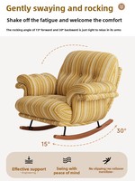 Fauteuil inclinable à bascule en bois pour balcon, canapé de luxe léger pour salon, détente et sommeil, mobile, garantie 2 ans
