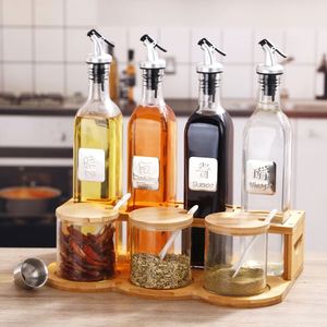 New Design 500Ml Glass Jar <b>Plastic</b> Top Gravity Vinegar and Olive Pot Cooking Vegetable Kitchen Oil Dispenser - Product Image 3