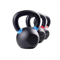 Nouvelle Arrivée Kettlebell en Fonte Massif Hardcast avec Anneaux Colorés et Finition Électrolytique pour Usage Domestique, Poids Libres, Option Logo Personnalisé