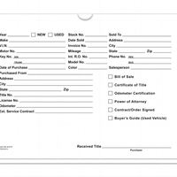 Bon de commande personnalisé, reçu, facture, duplicata, papier sans carbone