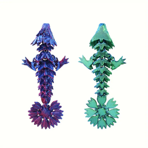 Modèle de jouet créatif unisexe imprimé en 3D, Chrysanthème Dragon Articulé, Ornement mobile tendance pour enfants - Product Image 4