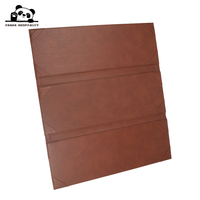 Housse de menu en cuir PU imperméable, nouveau style, tri-pliante, 4 vues, marron, impression en relief personnalisée, toutes tailles pour hôtels, restaurants, bars