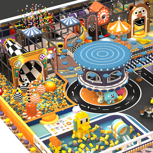 Enorme Parco Giochi al Coperto <span class=keywords><strong>per</strong></span> <span class=keywords><strong>Bambini</strong></span> con Altalene Morbide, Castello Gonfiabile, Struttura <span class=keywords><strong>per</strong></span> Arrampicata, Ristoranti e Parco Trampolini - Product Image 2