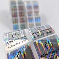 Etiqueta de seguridad a prueba de manipulaciones plateada holográfica personalizada, pegatina vacía de garantía para Perfume, papel transparente, sello de seguridad abierto