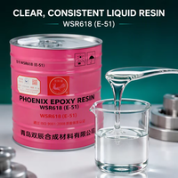 Résine époxy liquide FENGHUANG E-51 618 haute transparence, polymère isolant et anticorrosion, poids équivalent 180-200g/eq