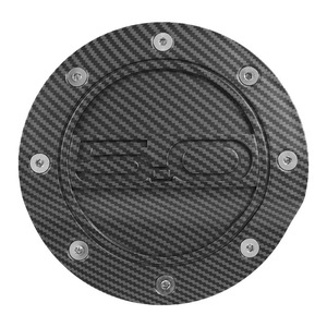 Bouchon de réservoir de carburant Mustang, motif en fibre de carbone, 17 cm, ABS noir piano, accessoire de modification automobile - Product Image 2
