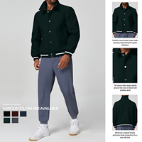 Veste de sport pour homme, coupe ajustée, col rond, légère, grande taille, respirante, coupe-vent, tissu extensible doux, pour la course à pied et la gym