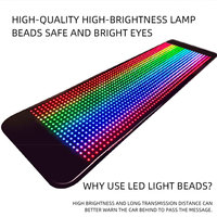 Pantalla de panel LED Dynamic Devil Eyes para coche, tablero de luz de parabrisas Flexible, Mensaje de desplazamiento inteligente, animación LED suave