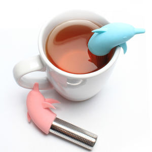 ที่กรองชาซิลิโคนและสแตนเลสเกรดอาหารรูปปลาโลมา ขายส่ง - Product Image 5