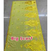Nouvelle Arrivée 2025 Châle de Mariage en Coton Brodé de Dentelle, Foulard Africain pour Femme, Grand Voile Abaya Dubaï, Foulard Hijab