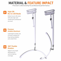 Lampe murale LED demi-lune pour éclairage d'appoint en salon de tatouage ou de barbier