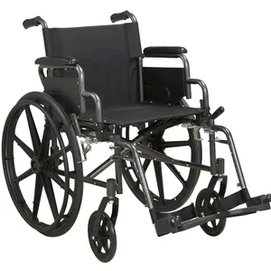 Accoudoir rabattable, repose-pieds détachable pour l'extérieur, nouveau design, revêtement en poudre, cadre en acier, fauteuil roulant avec roue magnétique