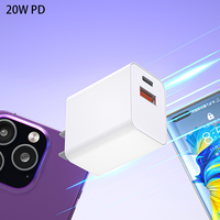 Ul Fcc Certificate Us PLUG Portable 20W GAN Venta al por mayor Cargador rápido para teléfono Pd3.0 Tipo Usb C Cargador