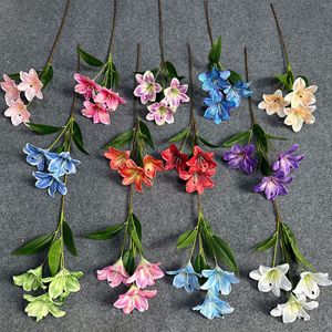 Fleurs artificielles de lys 3D simulées en soie, décorations de mariage réalistes, bouquets, ornements de sol, moulage par injection, Chine - Product Image 2
