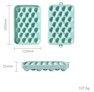Molde de Silicona Flexible de Grado Alimenticio Ecológico con 25 Compartimentos para Cubitos de Hielo, Fácil de Desmoldar, Forma de Disco de Hockey sobre Hielo para Whisky, Personalizable - Product Image 2