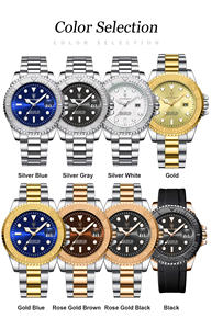 Montre homme POEDAGAR 680, mouvement à quartz, acier inoxydable noir, résistante aux chocs, aiguilles lumineuses, vision nocturne, montre pour homme - Product Image 6