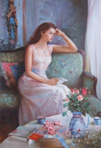 Dipinti a Olio su Tela Opaca con Design Classico, Arte Murale Realistica Fatta a Mano, Ritratto di Donna Elegante, Dimensioni Personalizzabili - Product Image 5