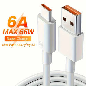 Venta al por mayor cable Teléfono móvil Carga súper rápida Tipo <span class=keywords><strong>C</strong></span> 6A <span class=keywords><strong>USB</strong></span> Cable de datos de carga rápida para teléfono inteligente Cable adaptador de corriente - Product Image 2