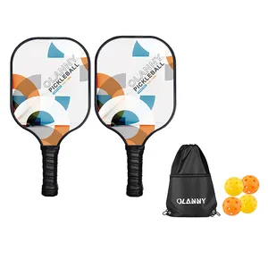 Jogo de pickleball em fibra de carbono com logotipo personalizado de alta qualidade