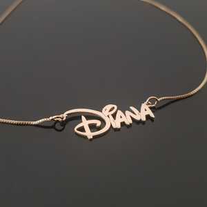 Disneip <span class=keywords><strong>nome</strong></span> <span class=keywords><strong>collana</strong></span>, il <span class=keywords><strong>nome</strong></span> della <span class=keywords><strong>collana</strong></span> per le ragazze, adolescente, <span class=keywords><strong>Collana</strong></span> in acciaio inox monili di colore di ritegno - Product Image 3