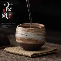 Tasse à thé Kung Fu en céramique artisanale style ancien BAIKE, 80 ml, écologique, petite tasse individuelle, ensemble de thé rétro