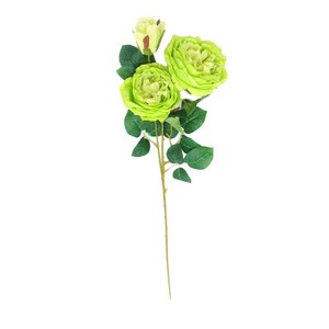 ช่อดอกกุหลาบผ้าไหมสีเขียว ดอกไม้ประดิษฐ์สำหรับตกแต่งงานแต่งงาน ของตกแต่งโต๊ะกลางบ้าน ของตกแต่งบ้าน คุณภาพสูง สมจริง - Product Image 3
