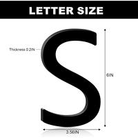 Numéros de maison autocollants de 3 pouces, lettres et chiffres d'adresse en acrylique noir pour l'extérieur, idéal pour le jardin, les boîtes aux lettres