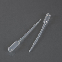 Pipettes Pasteur jetables en plastique à micro-pointe pour laboratoire, 0,5 ml, 1 ml, 3 ml, 5 ml, 10 ml