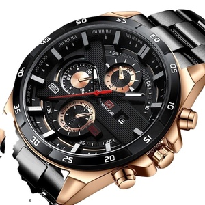 Montre chronographe multifonctionnelle pour homme à trois aiguilles, étanche, lumineuse, à quartz, avec calendrier, pour le sport, les affaires et les occasions décontractées - Product Image 1