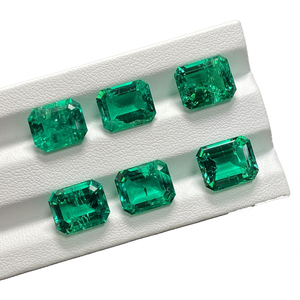 <span class=keywords><strong>Octagon</strong></span> cắt màu xanh lá cây Columbia bao gồm phòng thí nghiệm ngọc lục bảo đá quý cho vòng làm - Product Image 2