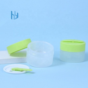 100ml PP nhựa sang trọng rỗng mặt kem cơ thể lọ màu xanh lá cây biểu tượng tùy chỉnh Lotion lọ <span class=keywords><strong>container</strong></span> với muỗng - Product Image 2