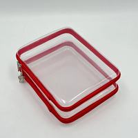 Étui rigide en PVC transparent résistant à l'eau avec fermeture éclair pour petits objets, organiseur de cosmétiques, sac de rangement, jouets, blocs de construction Lego, puzzles