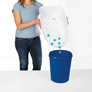 Bac à litière hygiénique pour chat Berto 39 x 22 x 59 cm gris bleu granit avec couvercle et poignées pour un nettoyage facile et un contrôle des odeurs - Product Image 5