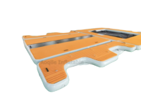 Plateforme flottante gonflable en PVC avec pontons pour jet ski, canapé gonflable certifié CE pour lacs et mer