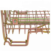 Cage à palettes en métal pliable industrielle, robuste, en acier galvanisé, empilable, haute capacité, conteneur de stockage d'entrepôt