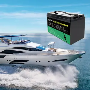 Batterie LiFePO4 25.6V 200Ah avec BMS intégré parfait pour les bateaux solaires de camping-car batterie Marine parfaite pour remplacer la plupart de l'alimentation de secours