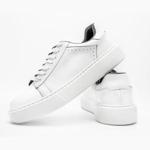 Zapatillas Casuales de Otoño para Hombre, Modernas, con Cordones, de Piel Vacuna, con Suela Gruesa, Cómodas, que Aumentan la Altura, con Forro de Piel de Oveja Blanca - Product Image 5