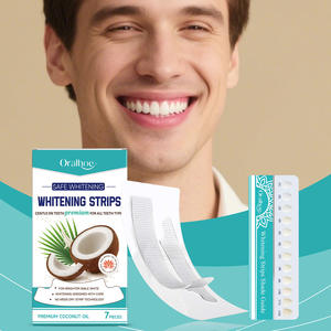 Tiras Blanqueadoras de Dientes con Aceite de Coco, Sin Colorantes Artificiales, para Uso Doméstico - Product Image 1