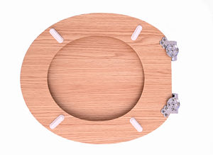 Motif en bois MDF siège de toilette doux fermer <span class=keywords><strong>O</strong></span> forme ronde bidet housse de siège pour salle de bain - Product Image 6