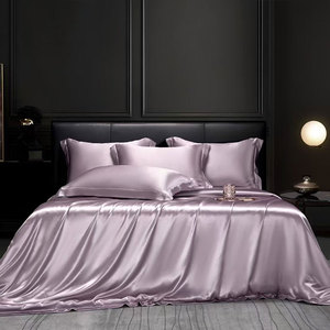 Juego de Ropa de Cama de Satén de Seda con Logotipo Personalizado, Directo de Fábrica, Juego de Funda de Edredón Hipoalergénico - Product Image 2