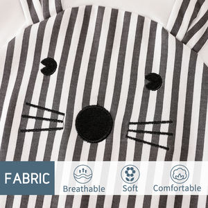 Combinaison Bébé Unisexe en Coton Rayé Motif Animaux Mignons pour Automne Hiver – Vente en Gros - Product Image 4