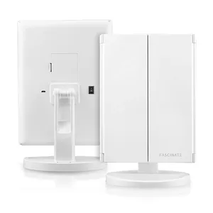 <span class=keywords><strong>Miroir</strong></span> de maquillage lumineux à trois volets avec grossissement 3X/2X, 21 lumières LED, <span class=keywords><strong>miroir</strong></span> convexe à <span class=keywords><strong>180</strong></span> degrés, Espejo Con Luz - Product Image 5