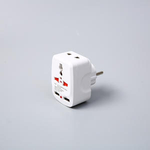 Adaptateur de voyage E823, prise universelle, 100-240V, Port USB, matériau ABS, conception compacte pour la norme européenne - Product Image 3