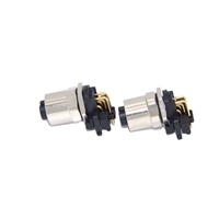 Conector de montaje PCB para sensor de automatización, M12, 5 pines, ángulo de Bcode