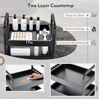Chariot de salon de coiffure à 4 niveaux Chariot OEM personnalisable avec tiroirs pour beauté et esthéticienne Table d'appoint roulante à roulettes