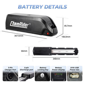 Batterie de vélo électrique Hailong de haute qualité, lithium-ion, 18Ah, 27Ah, 36v, 48v, batterie de vélo électrique pour tube descendant, pour vélo électrique - Product Image 3