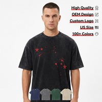 T-shirt Homme Col Rond Coupe Décontractée, Motif Imprimé DTG, Effet Délavé, Style Streetwear Oversize, Haute Qualité, Design Personnalisé OEM