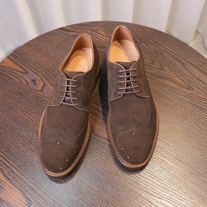 High-Quality New Men's Classic Suede Brogues Dress Shoes with Durable Sole, summer Business Men's leather Dress Shoes & Oxfords - Product Image 3