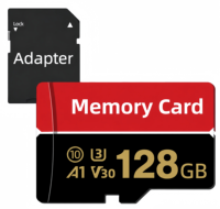Kartu Memori Kecepatan Tinggi 128GB 2-in-1 Kit dengan Adaptor SD U3 V30 A1 Kelas 10 untuk Kamera DSLR Laptop Smartphone Video 4K